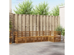 Vidaxl Conjunto De Sofás Para Exterior 6 Unid. Natural Poliéster