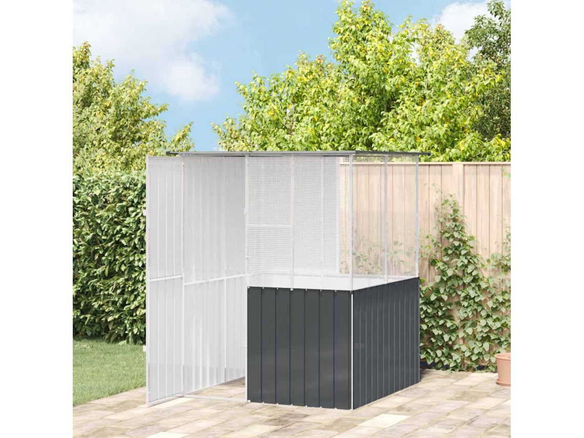 Vidaxl Gaiola Para Pássaros Antracite 165 X 165 X 200 Cm
