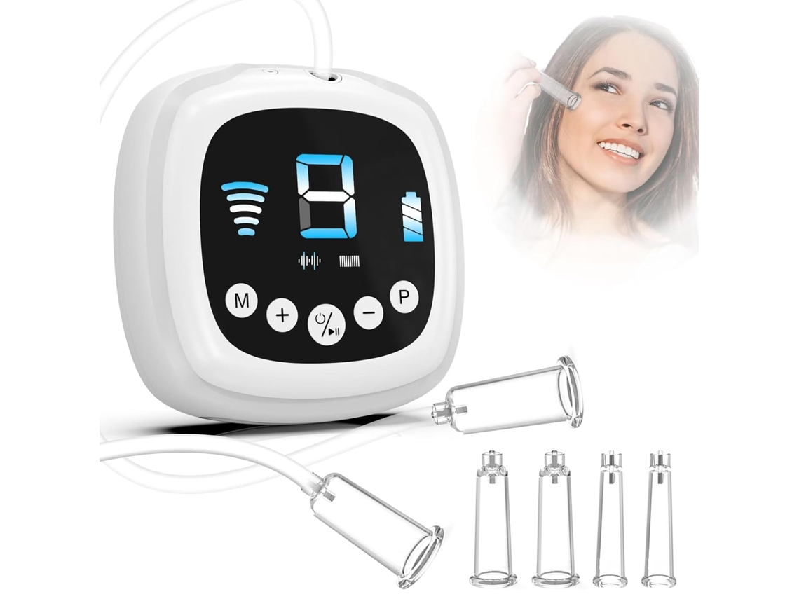 Conjunto De Ventosas Faciais Elétricas Para Uso Com Uma Ou Duas Ventosas.