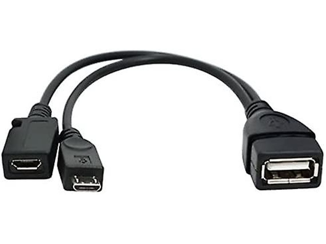 Adaptador de porta USB, cabo OTG e fonte de alimentação para tablet, PC e celular*
