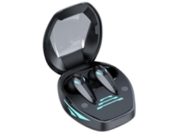 Fones Bluetooth com Cancelamento de Ruído, IPX6, Intra auricular, à Prova d'Água, Estojo de Carregamento, Microfone, Toque, Graves Preto JIAPEI
