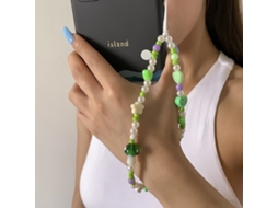 Celular Fofo E Simples Com Contas Torcidas Coloridas Em Estilo Boêmio De Polímero.