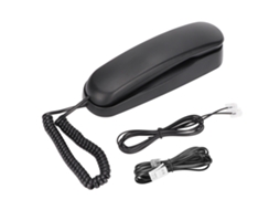 Telefone fixo multifuncional com cabo para parede/escritório, casa, hotel, banheiro, preto | S/MARCA