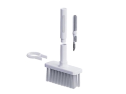 Kit De Limpeza Multifuncional 5 Em 1 Para Teclado, Fones Bluetooth E Computador Com Pincel Branco