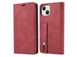 Capa De Couro Com Alça De Pulso Para Celular, Capa Para Fliphonevermelho - Iphone 13 Pro Max