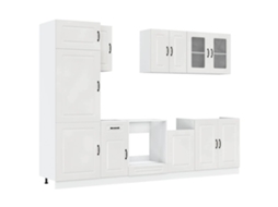 Conjunto 8 Armário de Cozinha Conjunto Kalmar VIDAXL Branco Brilhante