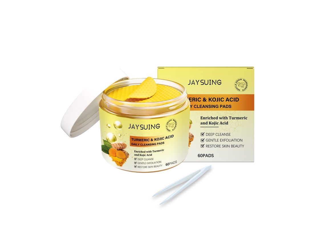 Pads de Limpeza com Cúrcula e Ácido Kójico da LAXISCREED para Cuidados Diários