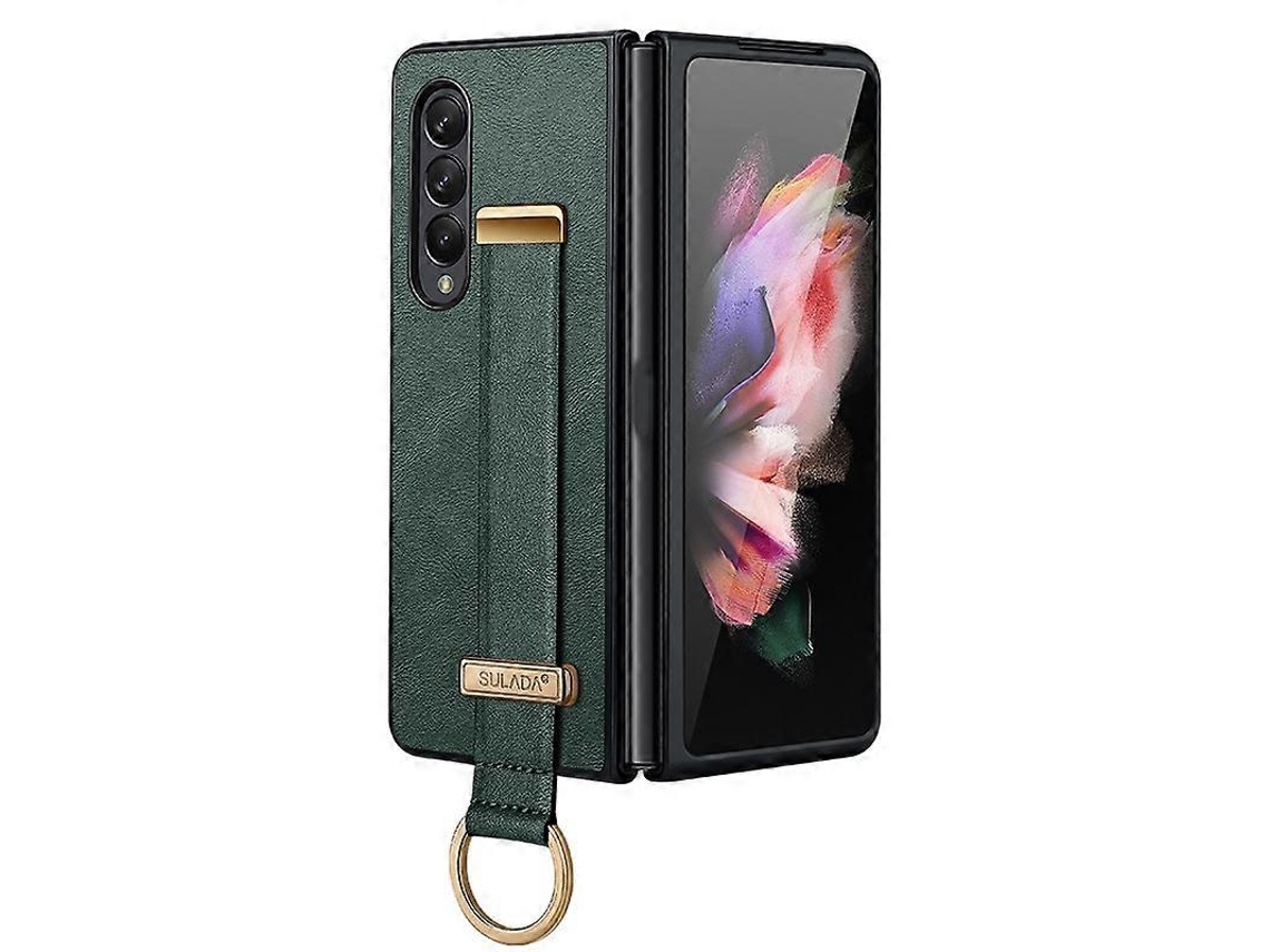 Capa Para Samsung Galaxy Z Fold4 Sulada Cool Series Em Pc + Textura De Couro, Resistente A Impactos