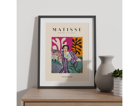 NACNIC Coleção Poster Matisse Fauvismo 55 Ilustrações Em Estilo Exposição De Cor Inteira Para Decoração De Interiores Tamanho A3 Com Armação Branca