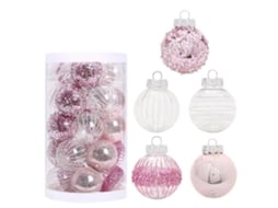 25 Bolas De Natal Inquebráveis ​​rosa Para Pendurar Olysi Shop (pacote Com 6/2,36 Polegadas)