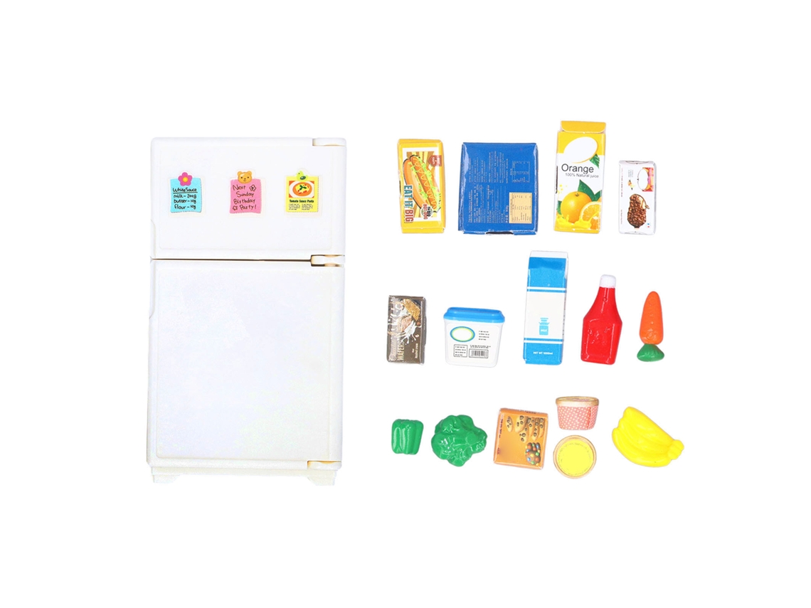 Primerox refrigerador em Miniatura para Casinha de Bonecas 1:18 Adorável Decorativo de Cozinha de Brinquedo