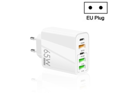 Carregador Multiporta 65w Dual Pd Tipo C 3x Usb para telefone e tablet pc plugue UE branco XIAOMOYU