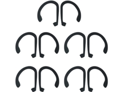 Suporte Lalafina Para Écouteurs Sans Fil En Silicone Noir, Lote De 5 Pares, Crochê Confortável E Léger,