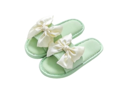 Sandálias Femininas com Nó de Laço, Palmilha Eva Respirável, Casual Verão, Tamanhos 23/24/25mm Verde S/MARCA