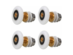 Rodas Deslizantes para Porta de Duche 4 Peças de Aço Inoxidável Latão Nylon 23mm para Portas de Vidro 4 6mm