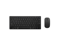 Conjunto De Teclado E Mouse Bluetooth - Combo Sem Fios Para Tablets, Smartphones E Computadores, Compatível Com Apple, Samsung E Huawei, Preto.