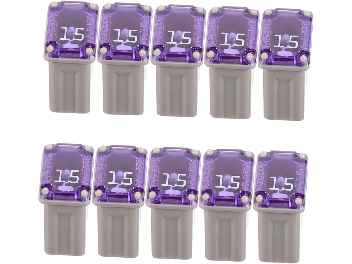 Kit Com 20 Fusíveis Quadrados Para Veículos, Mini Fusíveis Extra Planos, Bloco Terminal