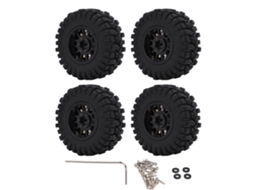 Mali pneus de Roda Rc 4pcs Aro de Latão Borracha 1.2in Estabilidade para Carros Rc 1/18 1/24 Traxxas Scx24 Fms24