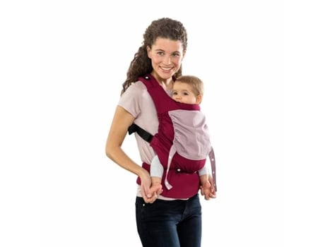 Porta Bebé Smart Bordeaux Amazonas Ergonômico Rosa Bebé 0 3 Anos