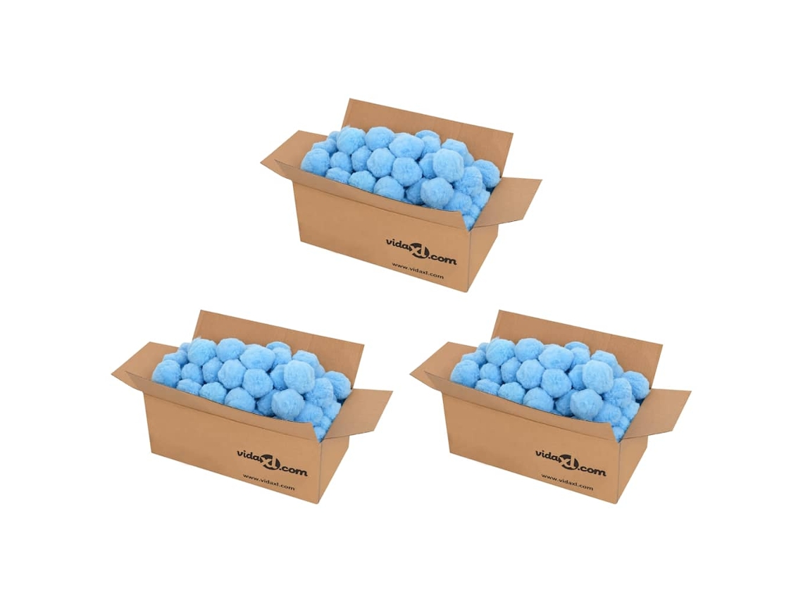 Vidaxl Filtro De Piscina Antibacteriano Bolas Azuis 2100 G Polietileno