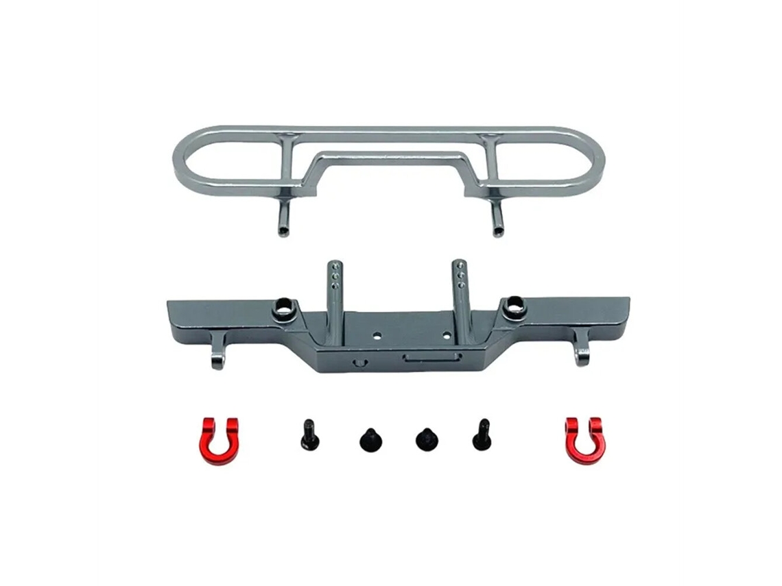 Protetor de Para choque Dianteiro Metálico Reforçado Vermelho Fms Fcx24m Range Rover Discovery 1/24 Crawler Peças Reposição MDUG