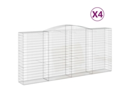 Gabion Basket, Gabion Baskets Vidaxl Prateado Ferro (400 X 50 X 180/200 Cm)
