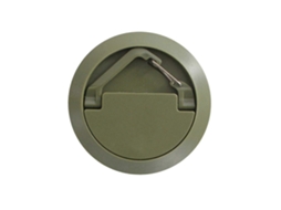 Gancho de corda AQUAFORGE com luz magnética, para camping e toldos, verde militar