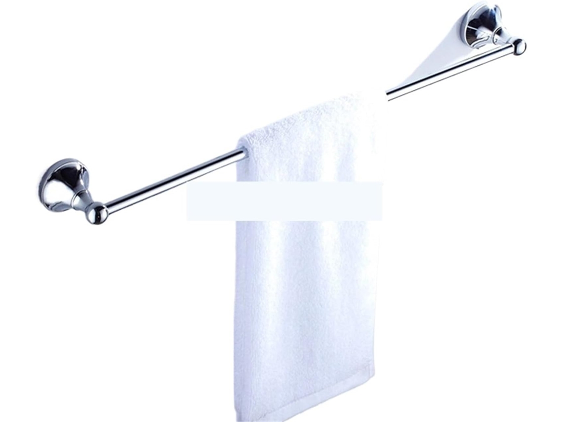 Suporte Para Toalha Individual, Fabricado Em Latão Maciço Com Acabamento Cromado, Para Banheiro 40cm De Comprimento