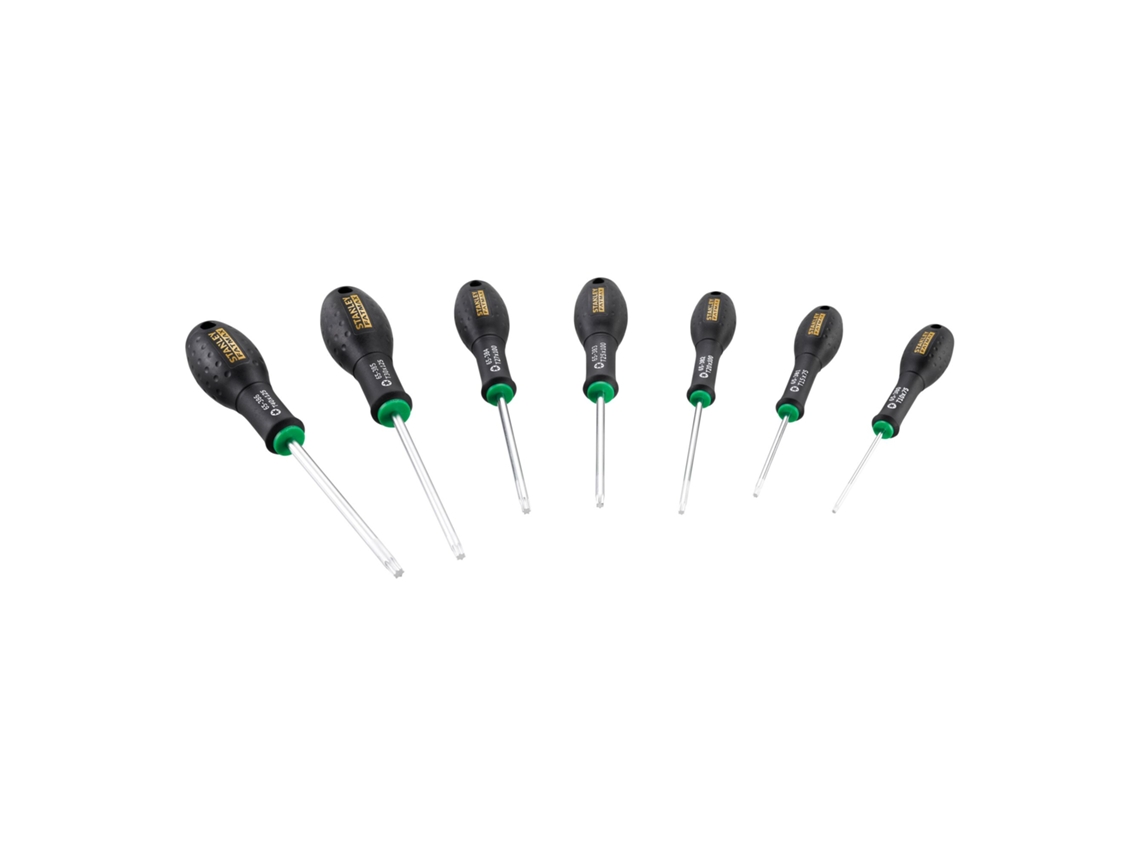 Conjunto De Chaves De Fenda Stanley Torx® FATMax® Com 7 Peças: T10, T15, T20, T25, T27, T30 E T40