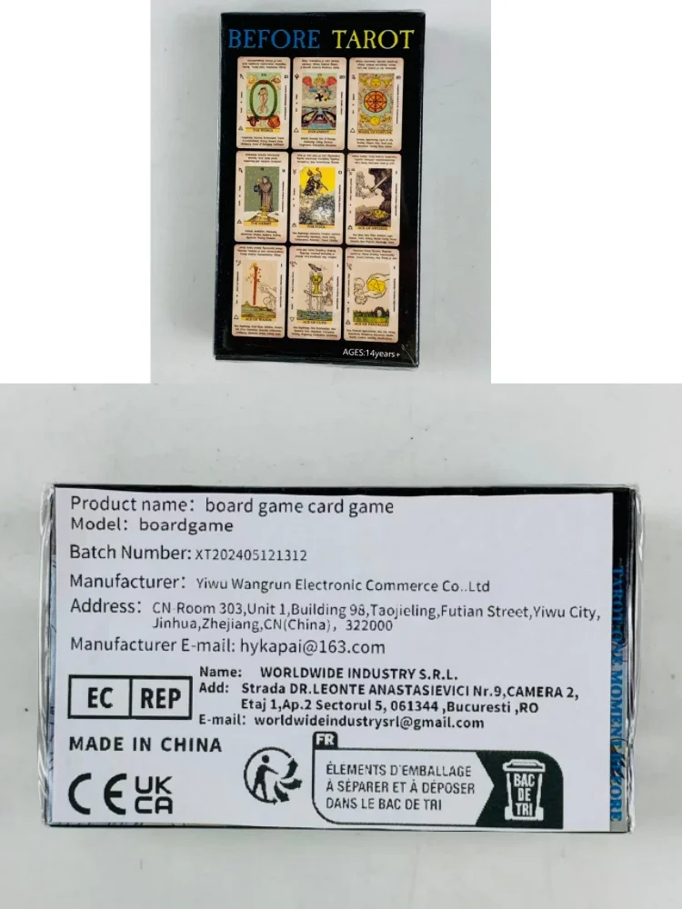 Baralho de Tarô Novinho em Folha, com 78 Cartas, Edição Oráculo e Adivinhação do Destino, Perfeito para Encontros Familiares e Jogos de Cartas. MDUG