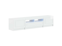 Vidaxl Armário De Tv Led De 5 Peças Branco Brilhante