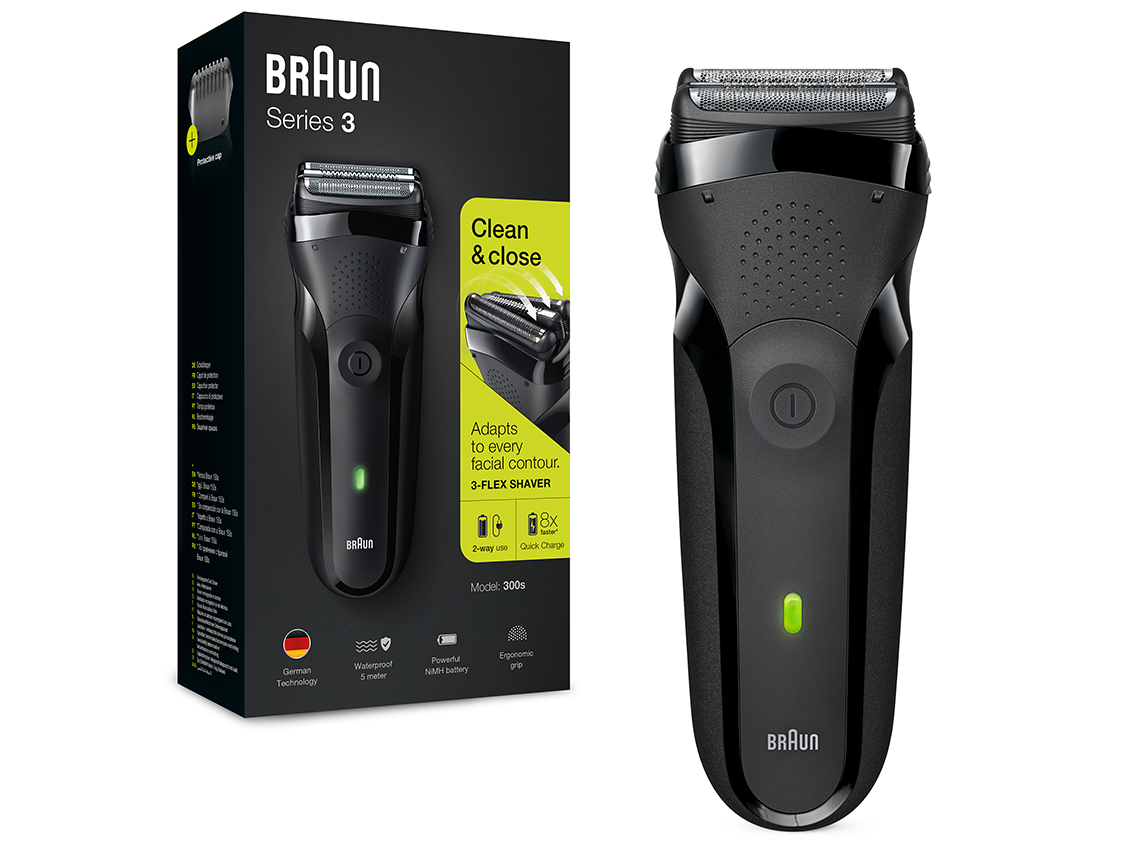 Máquina de Barbear BRAUN Series 3 300S Black (Autonomia 20 min - Mista)