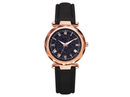 Relógio Feminino de Pulso de Quartzo Simples com Pulseira de Couro Pu Estilo Casual
