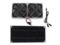 Kit de Ventilador Exaustor Solar 100W 12V IP65 para Exterior