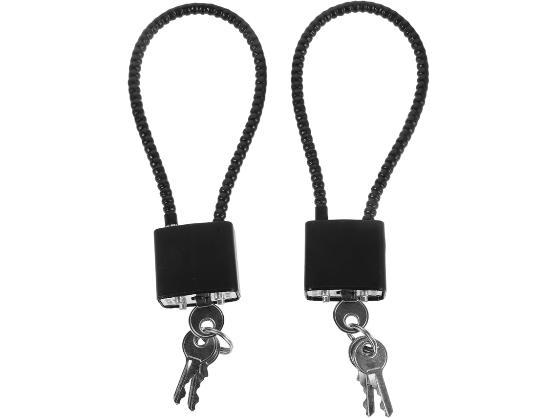 Cadeados De Cabo Aço Yarnow Pacote Com 2com Chave Dispositivo Segurança Antifurto Para Scooters, Cestos, Armários