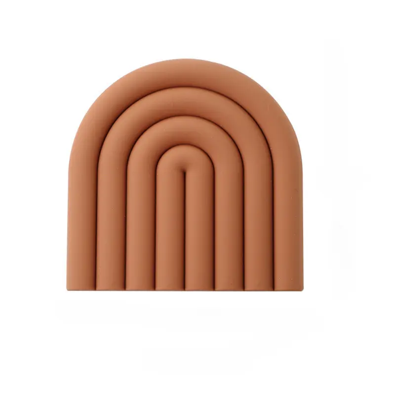 Descansos de silicone AQUAFORGE, em formato de arco-íris, resistentes ao calor, antiderrapantes