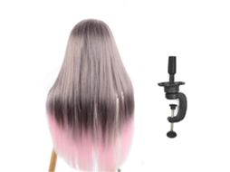 Cabeça de manequim SFUSHOS, com cabelo natural, para treinamento