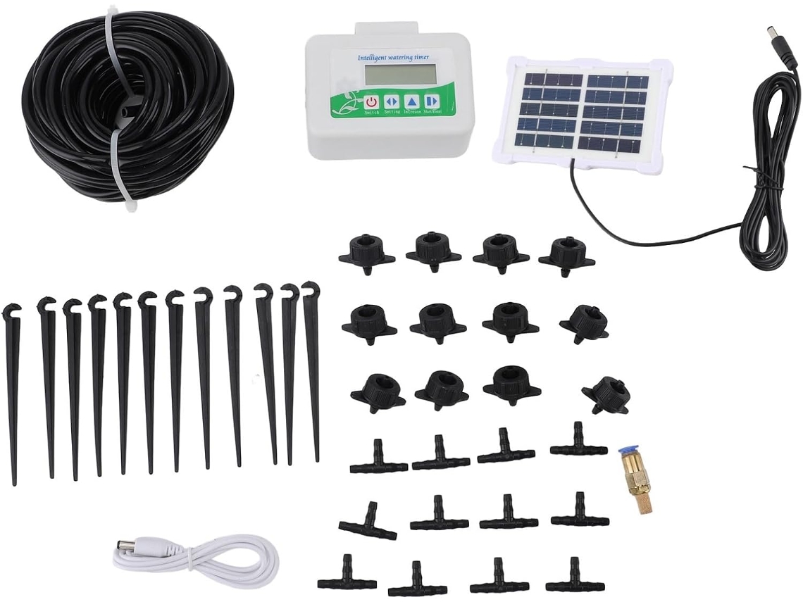 Temporizador De Irrigação Inteligente Programável Com Painel Solar,