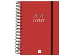 Agenda Finocam Opaque Castanho Avermelhado A5 15,5 X 21,2 Cm 2026