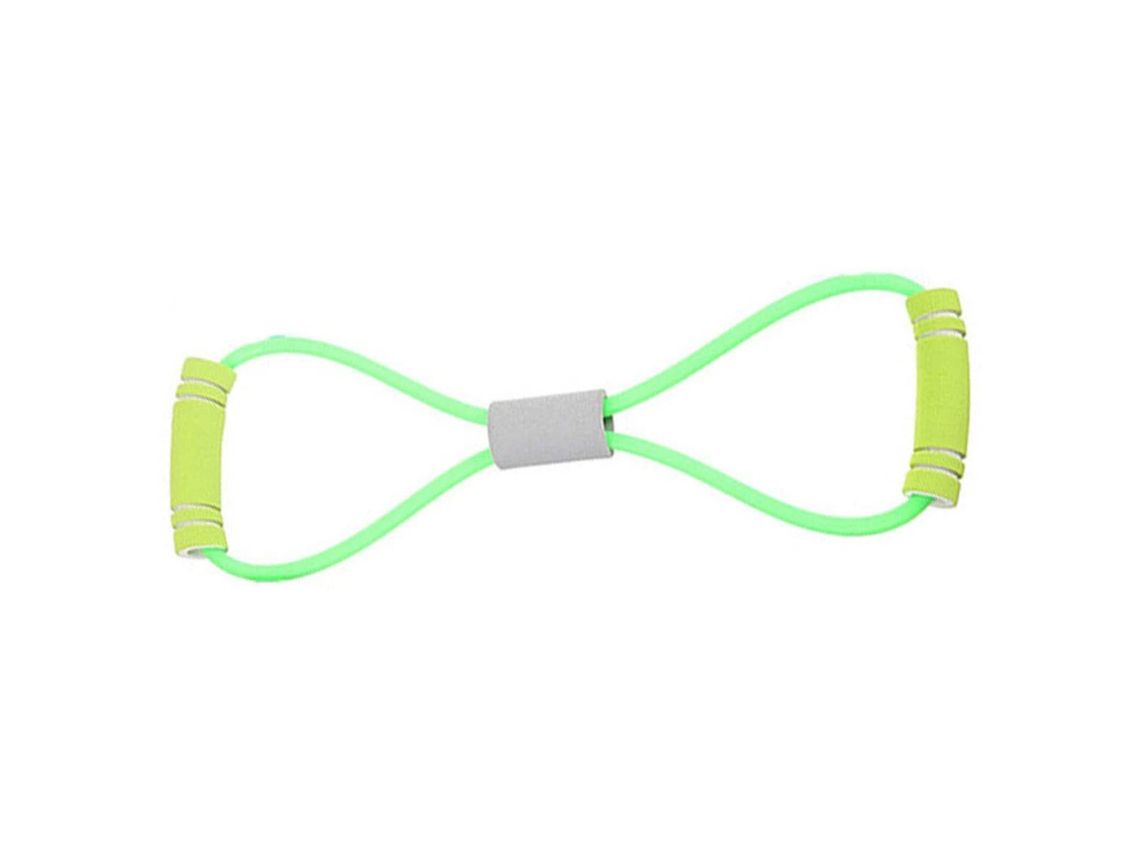Omni-banda De Resistência Elástica Em Forma De Oito Para Exercício Físico Interior, Cor Verde, Banda De Fitness Elástica