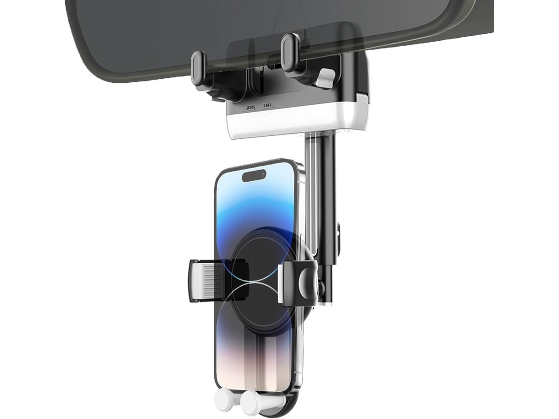 Suporte para Celular Veicular com Espelho Retrovisor Giratório SFUSHOS