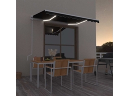 Vidaxl Toldo Automático Com Led E Sensor De Vento 350x250 Cm Antracite