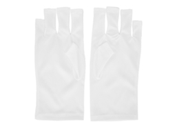 Luvas Anti-uv Para Unhas Com Proteção Contra Luz Uv Curing Lamp Artesanato De Unhas Cuidado Com A Pele Branco 1 Par
