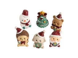 Peças Mini Figurinas Natal Resina Animais Decorativos