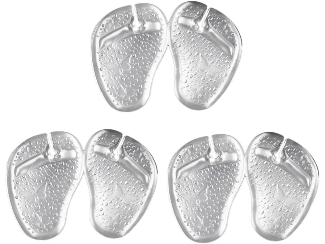 Almofadas De Gel Antiderrapantes Para A Parte Frontal Do Pé, 3 Pares, Autoadesivas, Transparentes, Para Sandálias E