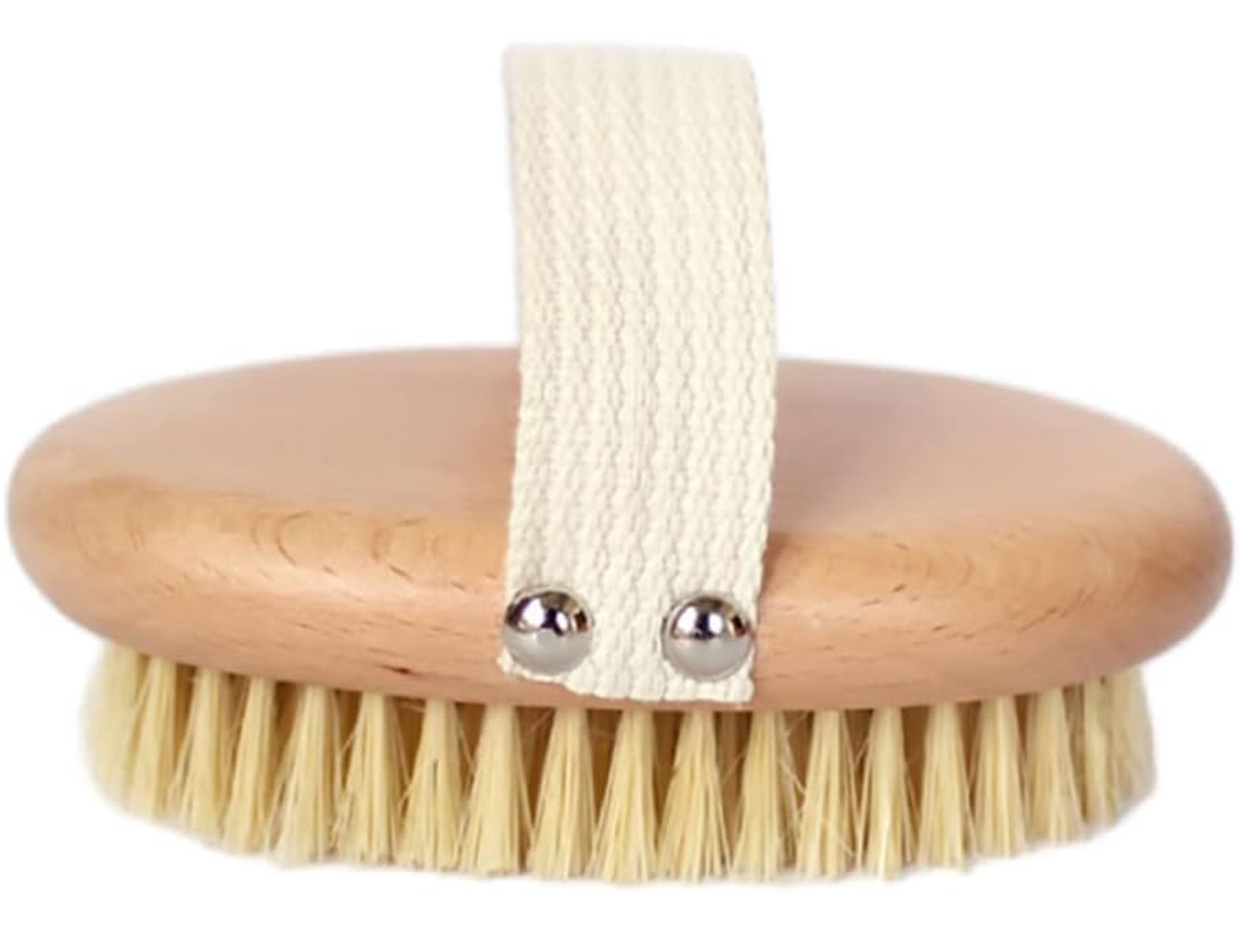 Escova Seca Esfoliante Para Banho E Ducha, Com Cerdas Macias Para Massagem, Ideal Para Remover Células Mortas Da Pele E