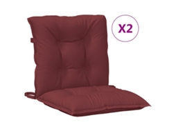 Lowback Chair Cushion, Lowback Chair Cushions Vidaxl Vermelho Tecido (100 X 50 X 7 Cm)