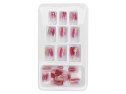 24pcs Unhas Falsas Para Mulheres Com Capa Completa Adesivas Pontas De Unha Art Manicure Ferramenta P145