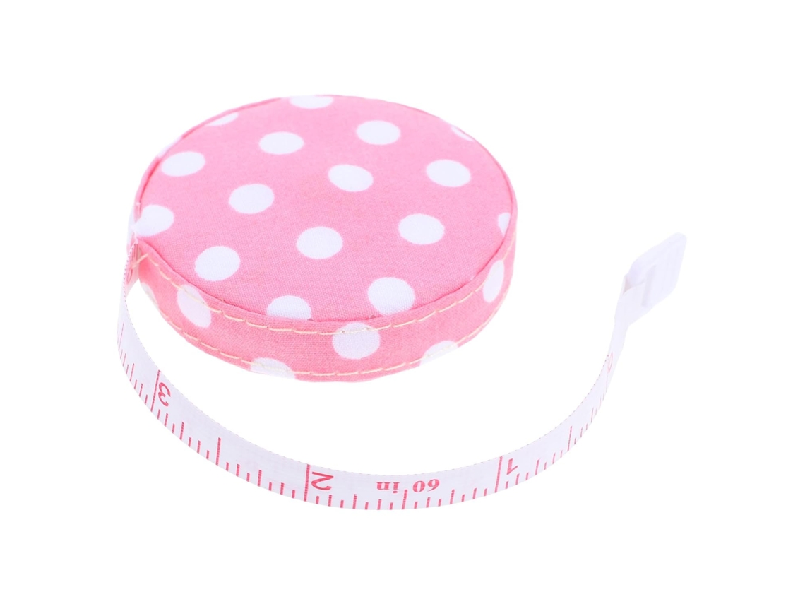 Fita Métrica Mini De 1, 5 Polegadas Para Costura E Medições Precisas, Portátil, Feita De Tecido E Plástico Na Cor Rosa