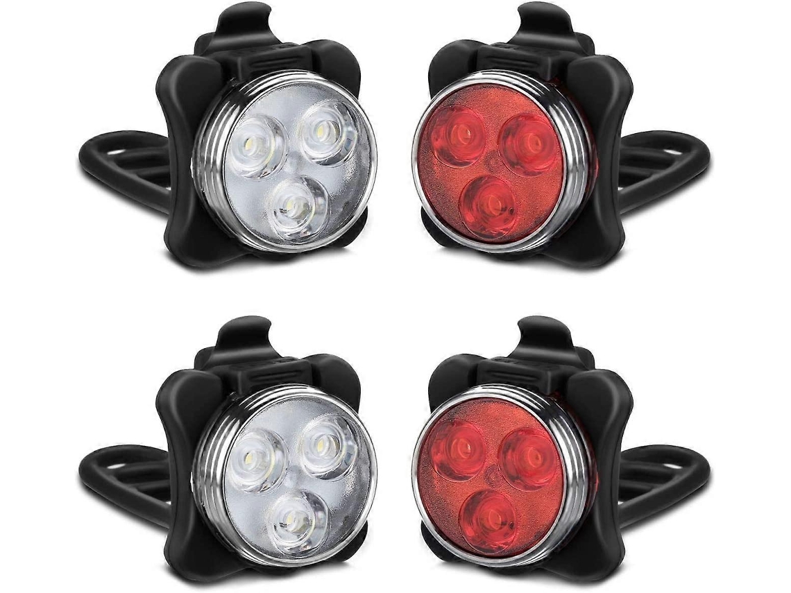 Omni-conjunto De Luces Para Bicicleta Recargable, 4 Modos, Batería De Litio 650mah, Fácil Instalación, Luz Delantera Y Trasera